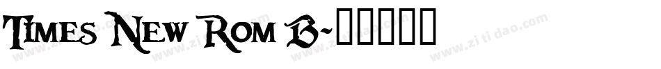 Times New Rom B字体转换